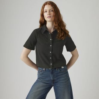 Levi's Rinoa Camp Shirt - Womens - L - Black