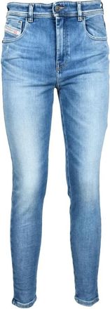 Diesel Katoenmix Stretch Jeans - Dames - Skinny Jeans - Blauw - W29 - Katoen - Jeans