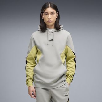 Puma Felpa con cappuccio a blocchi di colore Essentials da uomo, Abbigliamento, Grigio, XXL