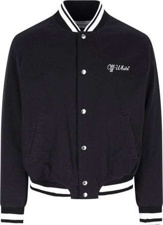 Off-white Varsity Souvenir Bomber Jacket - Black
