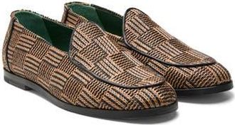 Vinny&rsquo;s Belgee Raffia Loafer in Brown Raffia at Nordstrom Rack, Size 12Us / 45Eu