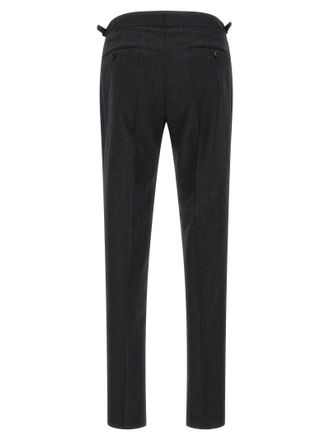 Pal Zileri Tailored Wool Trousers - Anthracite