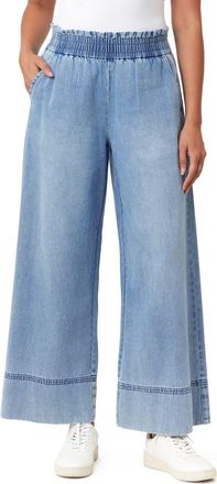 Kensie Drapey Stitch Detail Wide Leg Jeans in Morgan at Nordstrom Rack, Size X-Large