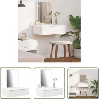 vidaXL vidaXL Tavolo da trucco moderno - Tavolo da Trucco Bianco 60 x 40 x 70 cm Legno multistrato