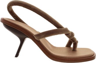 Ferragamo Fleur 85 Mid Heel Sandals, Size 7 C