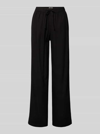 Only Wide Leg Leinenhose mit elastischem Bund Modell GOA in Black, Gr&ouml;&szlig;e XL