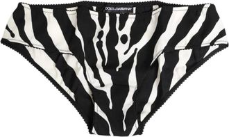 Dolce & Gabbana Zebra Print Slip Briefs Ondergoed - Dames - Onderbroek - Zwart - S - Ondergoed