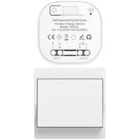 OEM Kit De Interruptor Inal&aacute;mbrico Para La Ue, Sin Bater&iacute;a, Interruptor Inal&aacute;mbrico Bidireccional Autoalimentado, Interruptor De Control Remoto Por Radio 