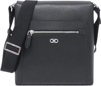 Ferragamo Pre-owned Cross Body Bags, female, Black, Size: ONE SIZE Pre-owned Leather Crossbody Bag