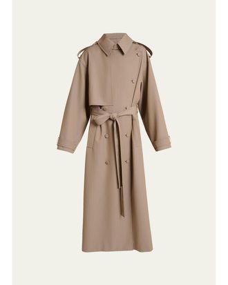 Gabriela Hearst Tellus Belted Long Trench Coat