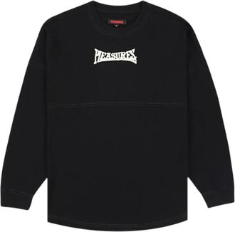 Pleasures Bulldog Heavyweight Longsleeve - Heren - Sweatshirts - Zwart - S - Katoen - Hoodies & sweatvesten