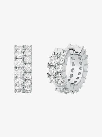 Michael Kors Double Pav&eacute; Huggie Earrings