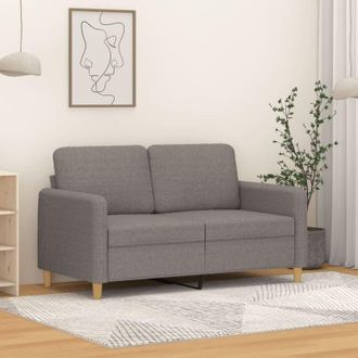 vidaXL Divano a 2 Posti Tortora 120 cm in Tessuto - Vidaxl