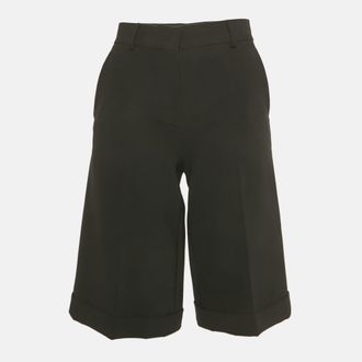 Moschino Black Crepe Bermuda Shorts XS