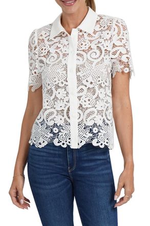 Love Token Amy Lace Top In White