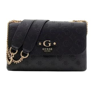 Guess Dita Logo Crossbody - Dames - Schoudertassen - Zwart - ONE Size - Leer - Tassen