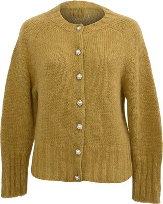 Erdem Erdem Vanessa Cardigan in Olive Green Mohair