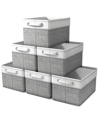 Sorbus Set Of 6 Fabric Storage Bins