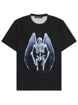 Our Legacy Neutrals New Box Winged Skeleton T-Shirt