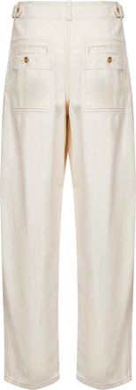 Isabel Marant Womens Workwear Trousers Ireme Ivory Denim Cotton