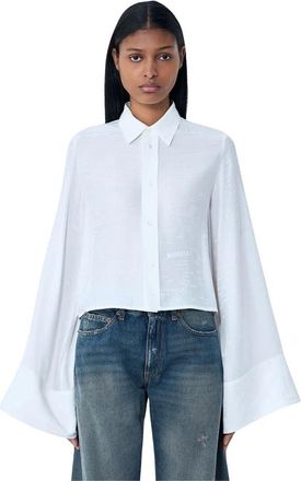 Maison Margiela Overhemd met lange uitlopende mouwen met knopen - Dames - Overhemden - Wit - S - Overhemden