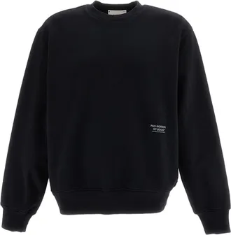 Pas Normal Studios Black Off-Race Heavy Cotton Sweatshirt