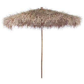 Berkfield Home Bamboo Umbrella 270 cm with Banana Leaf Roof in Brown