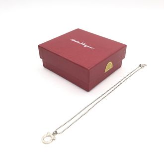 Ferragamo Plated Necklace With Crystal Womens Pendant (Pre-Owned)