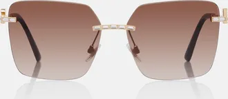 Dolce & Gabbana DG crystal-embellished square sunglasses