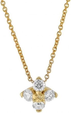 Roberto Coin Love in Verona Flower Pendant in Yellow Gold, 0.27 cttw, 18 - 111473AYCHX0