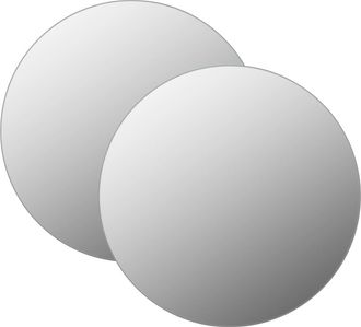 vidaXL Espejos De Pared Redondos 2 Unidades Vidrio 50 Cm Vidaxl