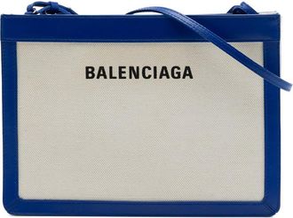 Balenciaga Pre-owned Balenciaga Canvas Navy Pochette Crossbody Unisex VJB48J6OHTZYTWVP