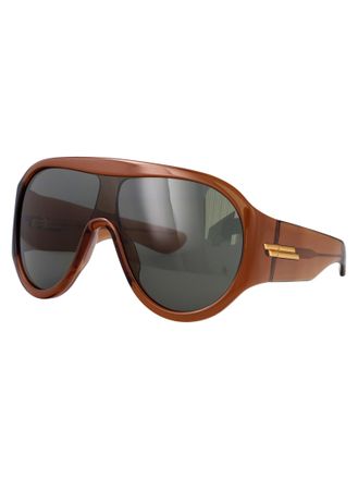 Bottega Veneta BV1345S Three-Tone Acetate Sunglasses - Brown