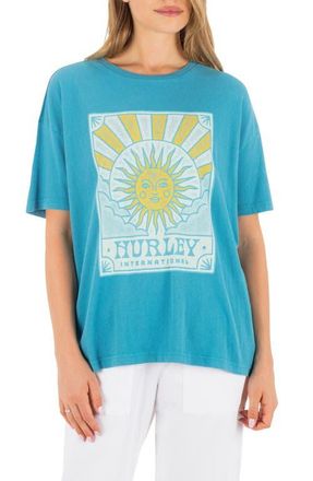 Hurley Lumina Boyfriend Oversize Cotton Jersey Graphic T-Shirt in Blue Moon at Nordstrom, Size X-Large