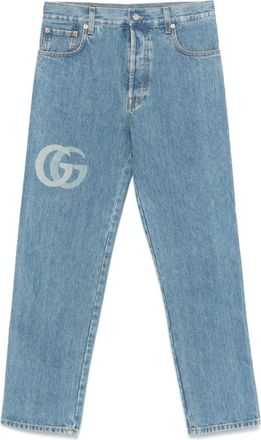 Gucci Blue Lasered Double G Denim Jeans