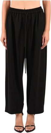Meimeij Pantaloni Jogger a Gamba Larga - - Trousers - Donna - Nero - XL