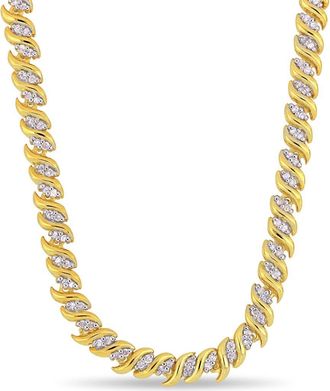 Delmar Twisted Diamond Tennis Necklace - 1ct. in Gold at Nordstrom Rack