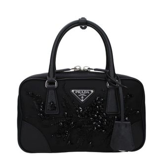 Prada Black Fabric Handbag Bag