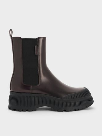 Charles & Keith Darra Ridged-Sole Chelsea Boots