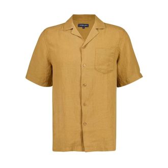 Frescobol Carioca Angelo Linen Camp Collar Shirt