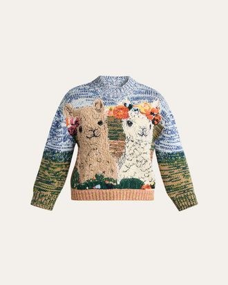 Stella McCartney Alpaca Jacquard Crewneck Sweater