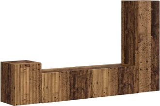 vidaXL Conjunto De Mueble De Tv 4 Uds. Madera Vieja Vidaxl