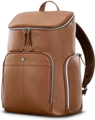 Samsonite Mobile Solution 2 Leather Deluxe Backpack in Cognac at Nordstrom
