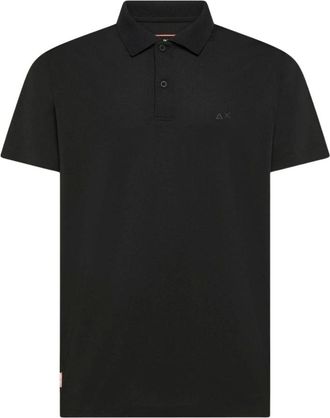 Sun 68 Tops, Heren, Zwart, M, Polo in stretch technical piqu&eacute;