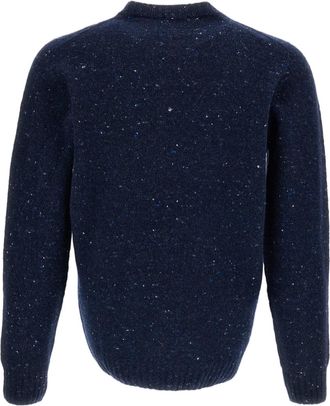 Drumohr Flecked Tweed Effect Crewneck Sweater