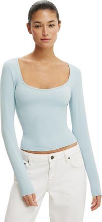 Cotton On Womens Hold Me Long Sleeve in Iced Marine at Nordstrom, Size Xx-Small