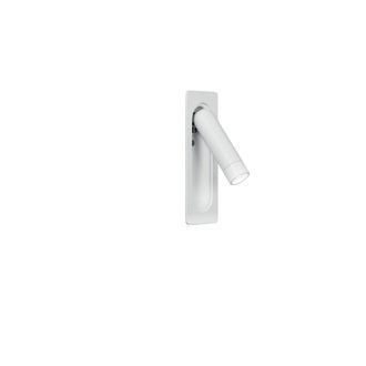 Luce-Ambiente-Design Aplique Led Defoe Empotrable en Aluminio Blanco con Punto de Luz Extra&iacute;ble y Orientable