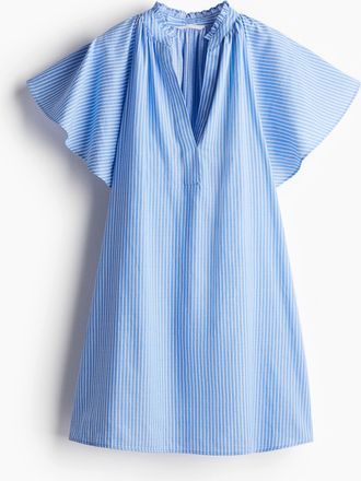 H&M Musselinkleid in A-Linie - Blue