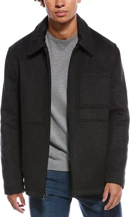 Cole Haan Wool-Blend Slip Jacket