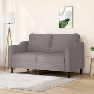 vidaXL Sof&aacute; De 2 Plazas De Tela Gris Taup&eacute; 140 Cm Vidaxl
